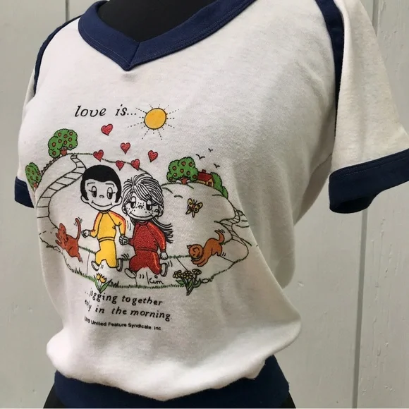 Vintage SUPER-RARE 1970 (Dated) “Love Is…” Comic Strip Knit Top by Kim Casali